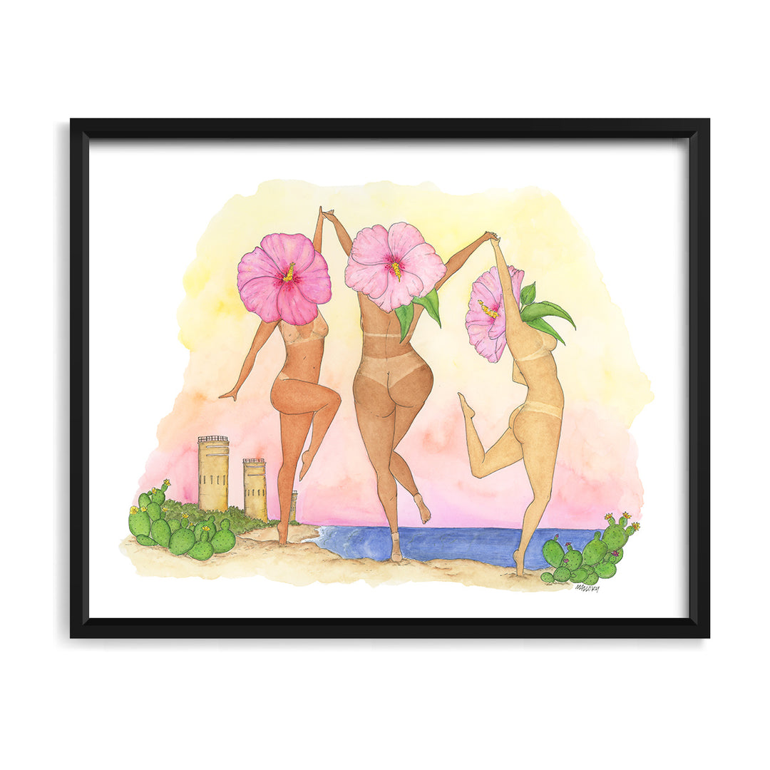 Hibiscus Babes Bethany Beach 8x10" Art Print