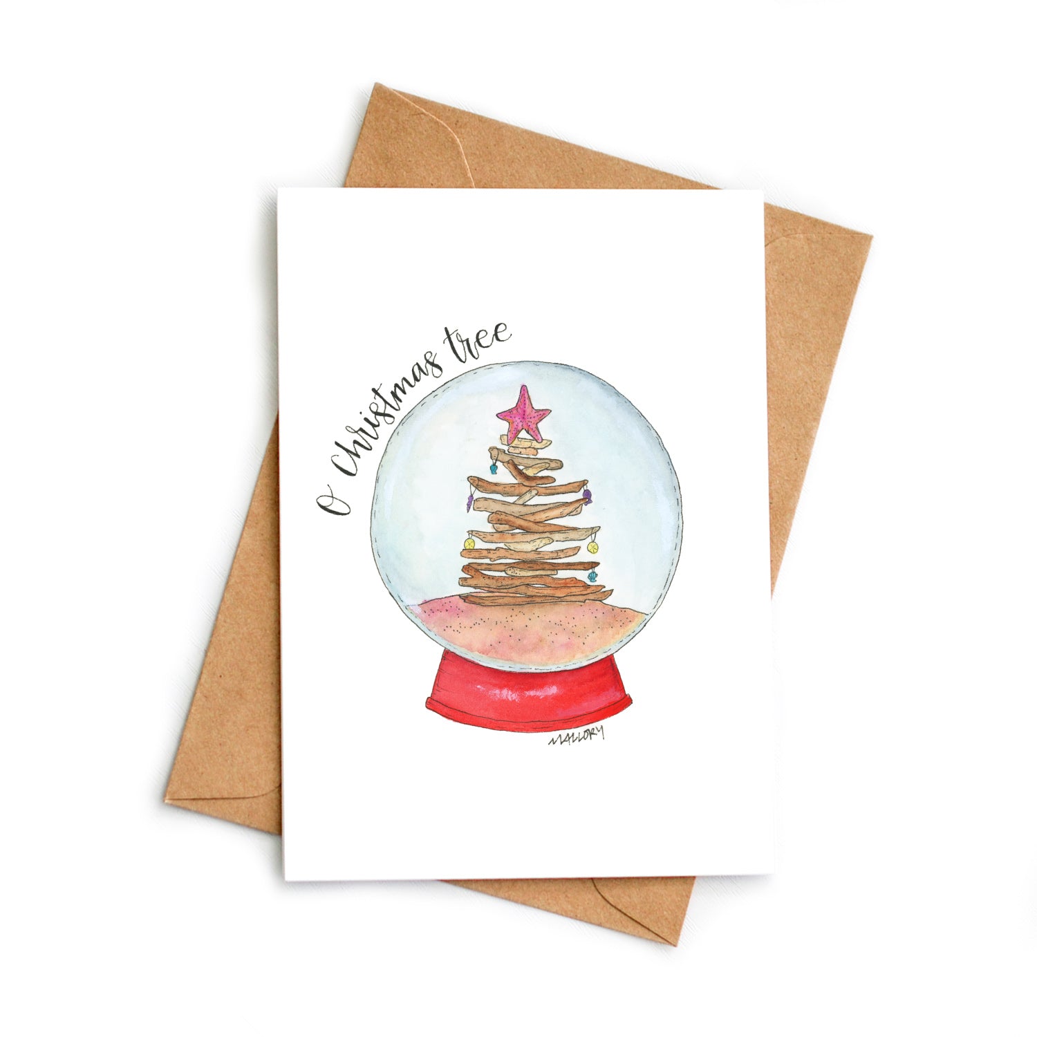 O Christmas Tree Holiday Card Moo
