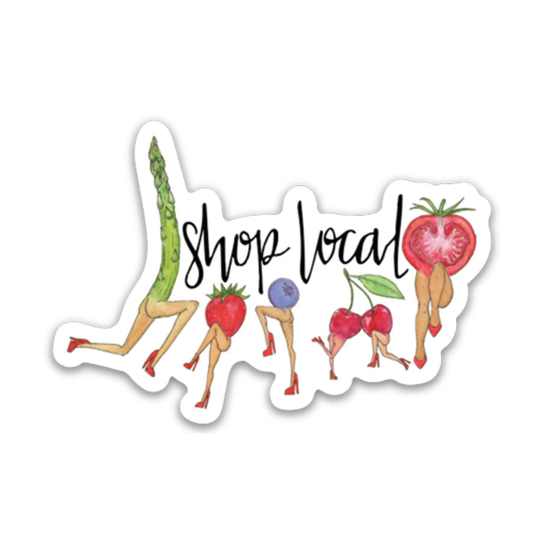 Shop Local Farmers Market Vinyl Sticker