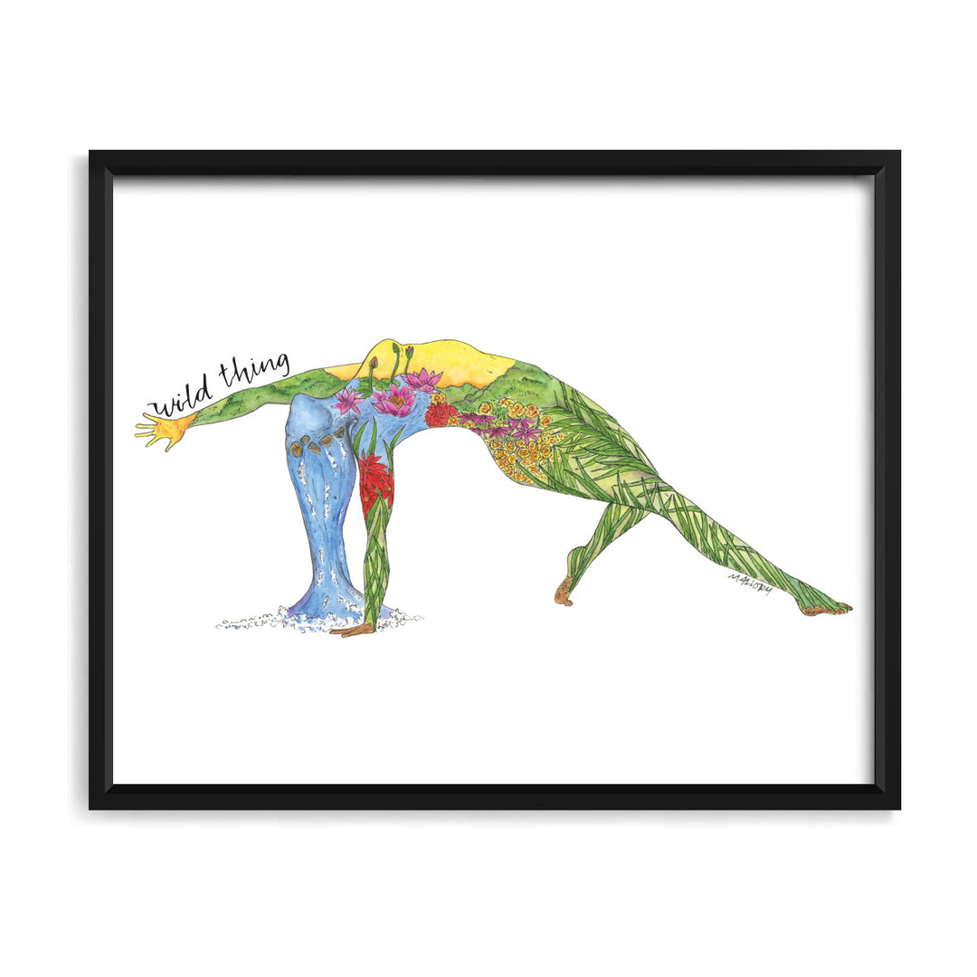 Wild Thing Yoga Artwork 8x10" Art Print