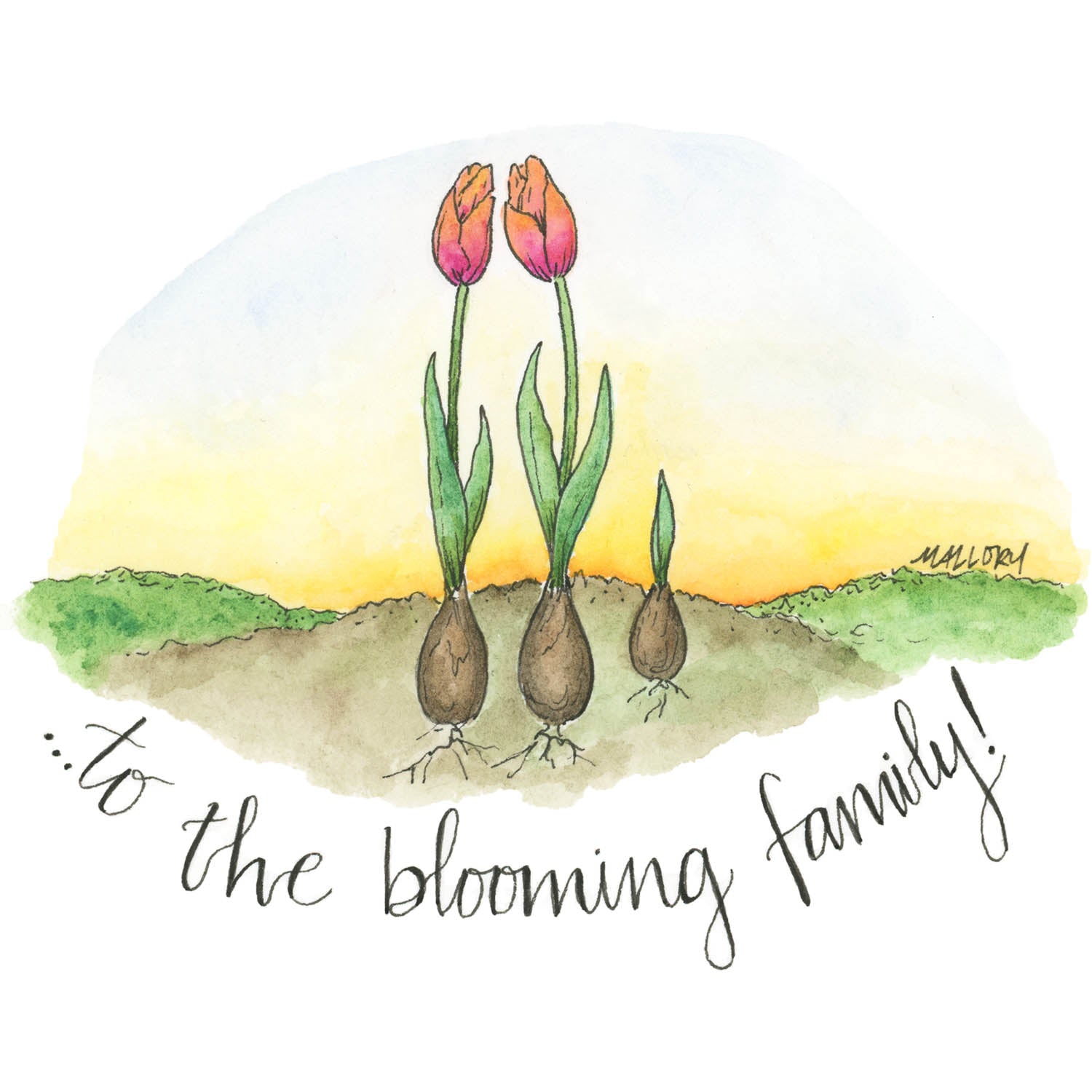 Blooming Family Baby Card