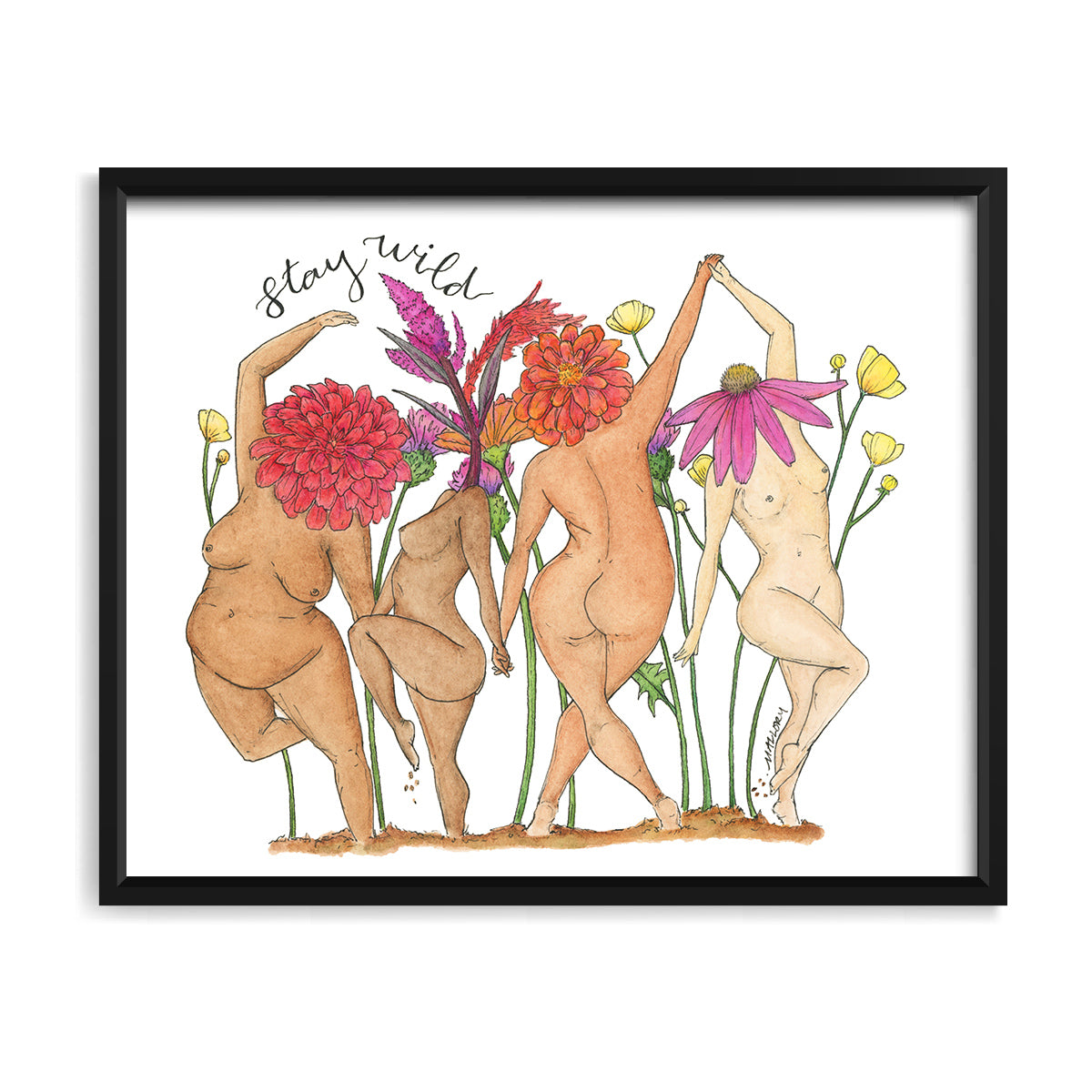 Stay Wild Wildflower Ladies 8x10" Print