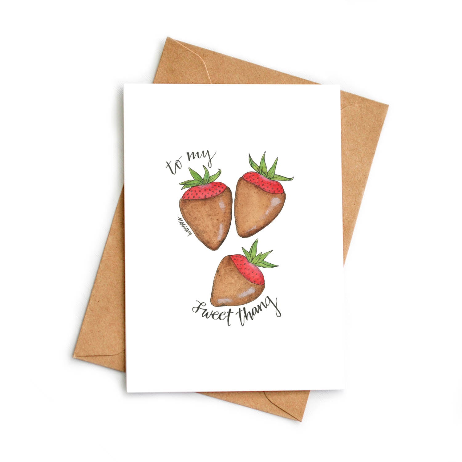 Sweet Thang Chocolate Covered Strawberry Valentine's Day Card