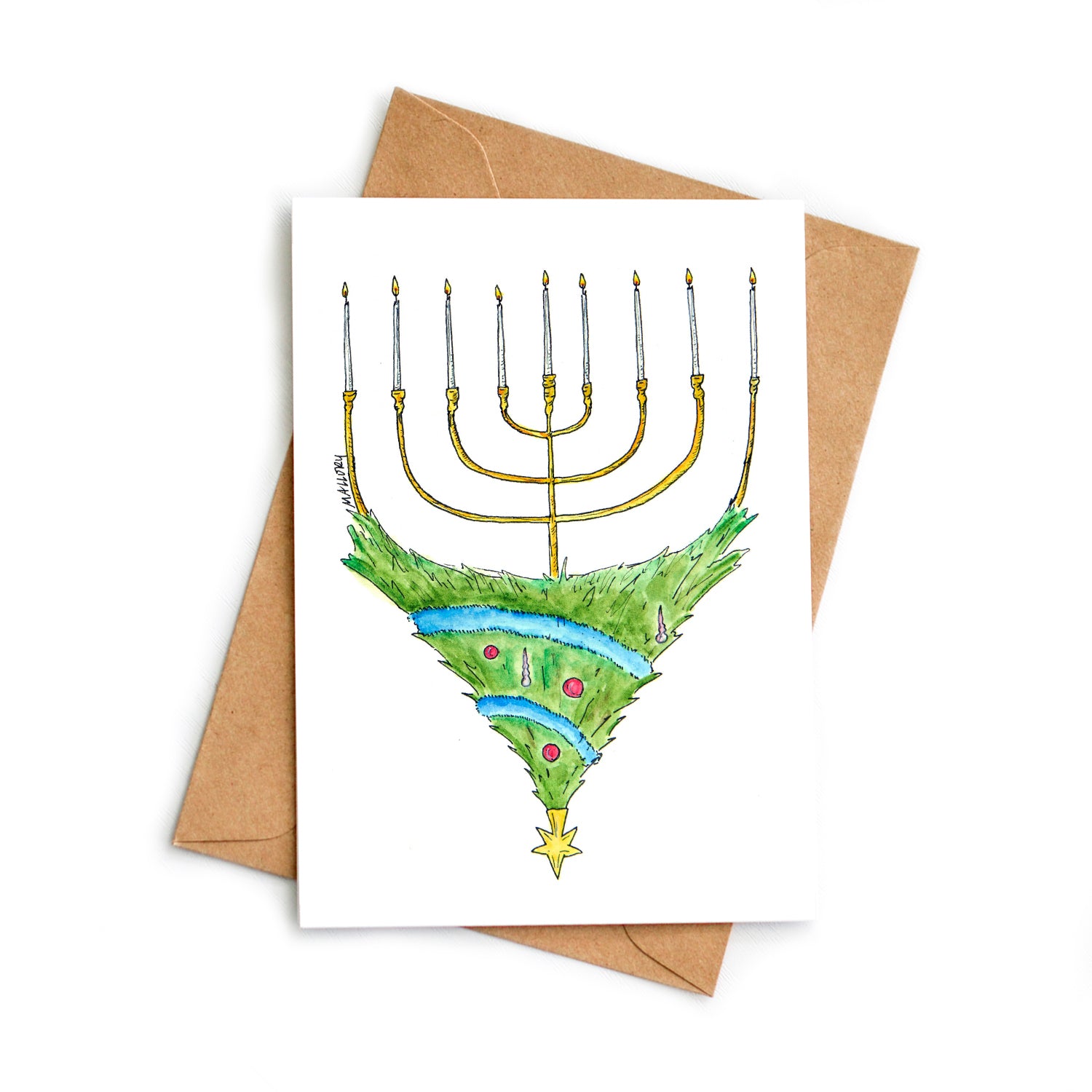 Blended Holiday Hanukkah Card