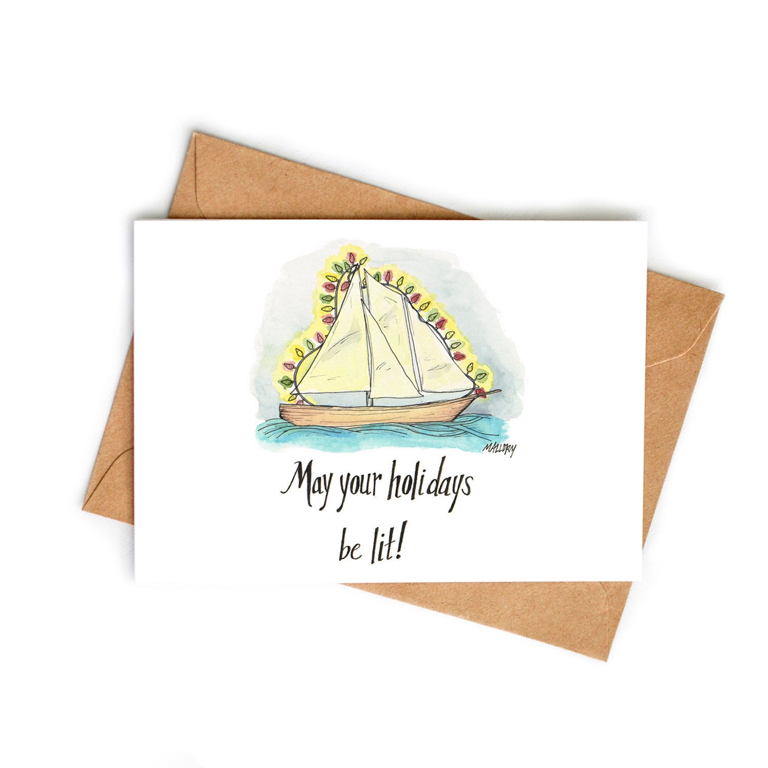 Sailboat Christmas Card