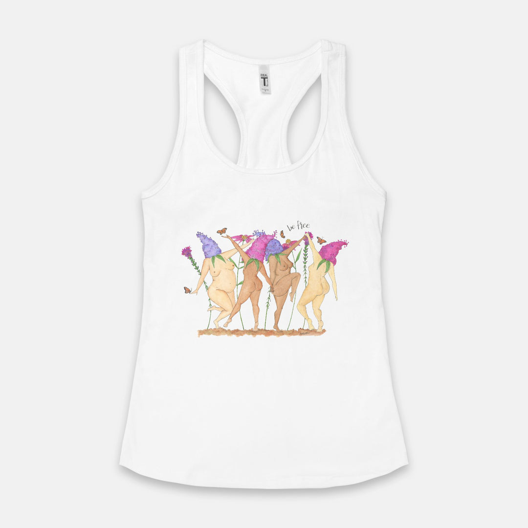 Women's Racerback Tank: Be Free