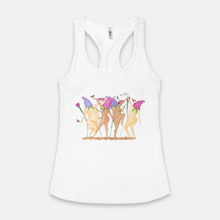 Women's Racerback Tank: Be Free