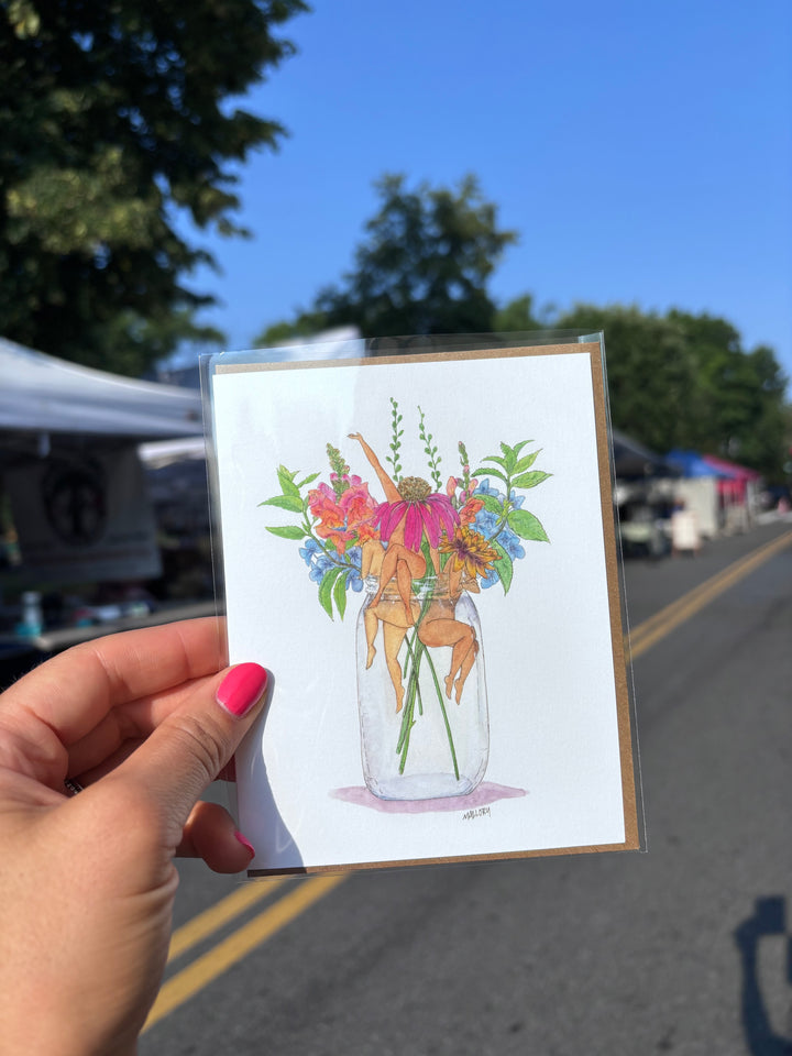 Wildflower Farmers Market Bouquet Card