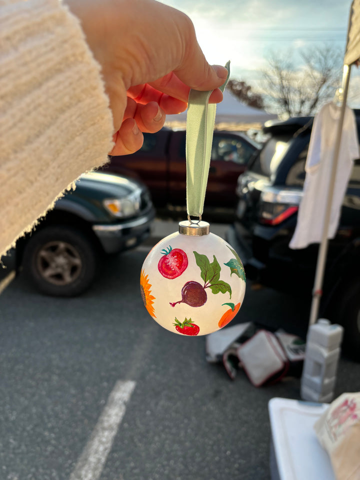 Farmers Market Core Hand-Painted Ceramic Ornament