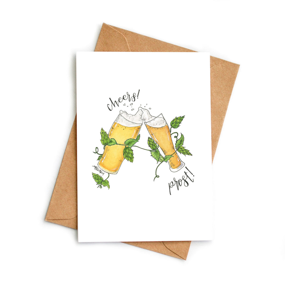 Cheers! Prost! Congratulations Card for Beer Drinkers