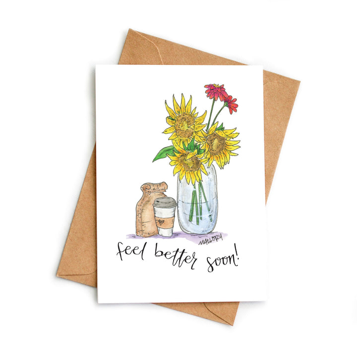 Feel Better Soon Sunflower Card