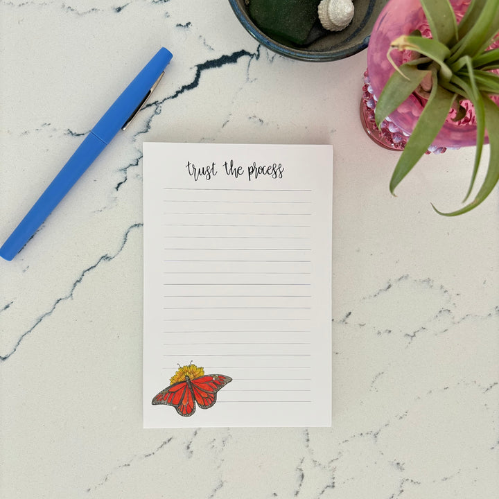 Trust the Process Monarch Butterfly Notepad
