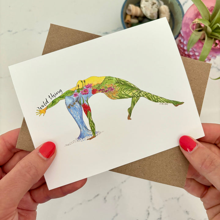 Wild Thing Yoga Greeting Card