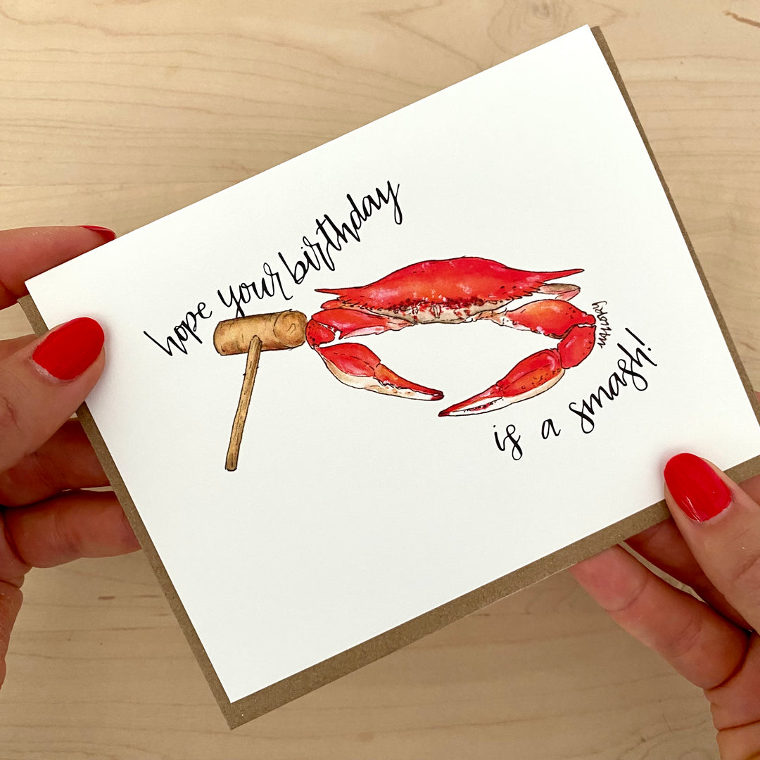 Steamed Crab Birthday Card