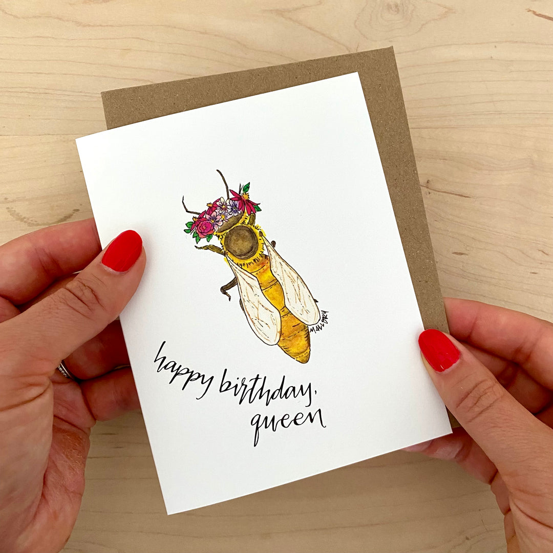 Queen Bee Birthday Card