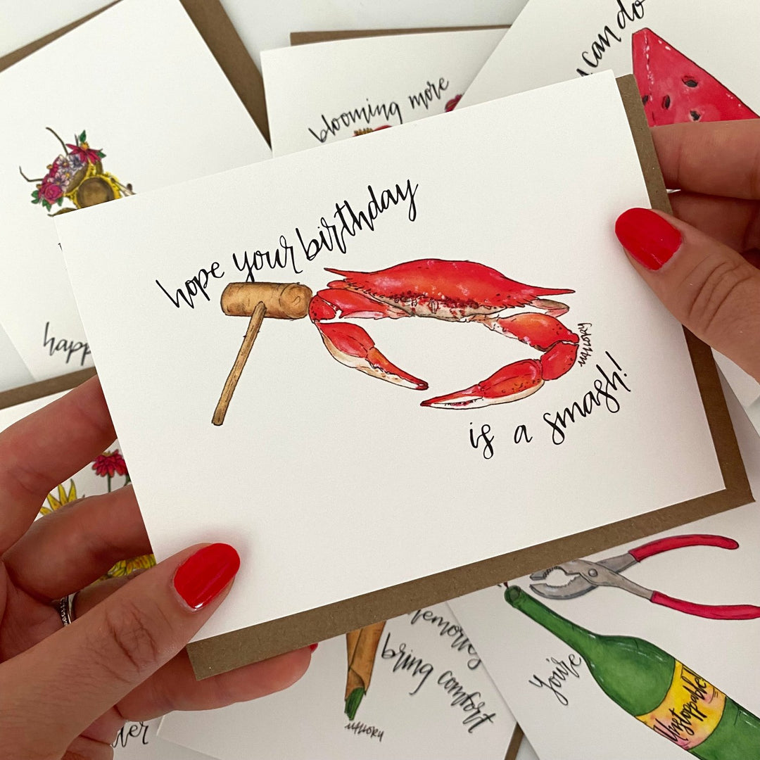 Steamed Crab Birthday Card