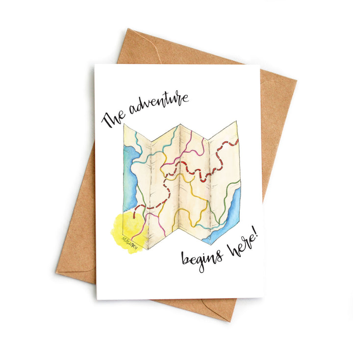 The Adventure Begins Congratulations Card