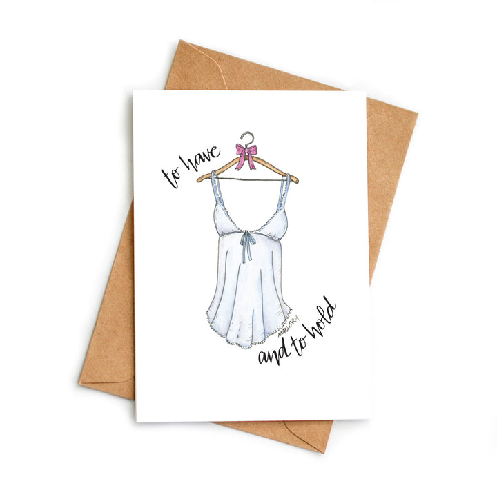 To Have and to Hold Lingerie Bridal Shower Card