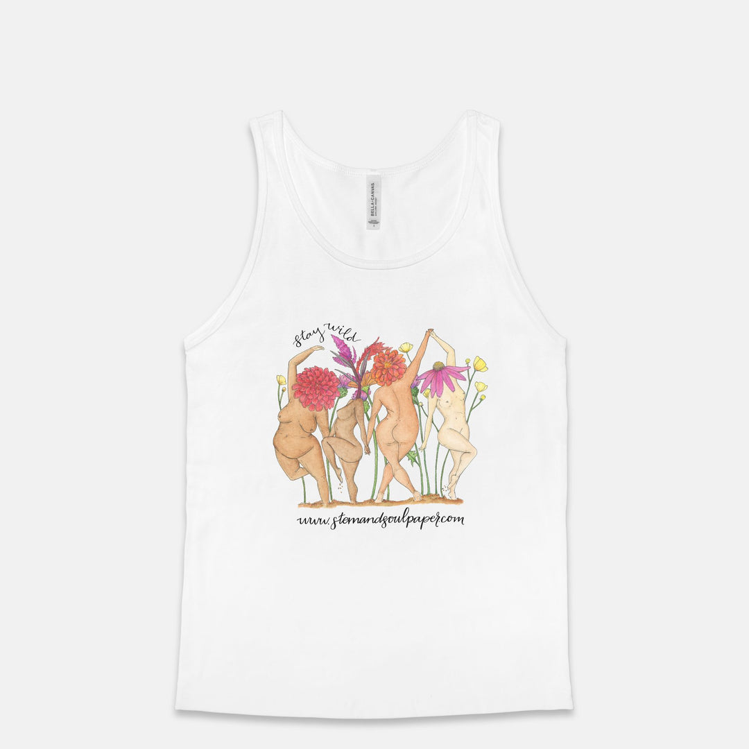 Bella Canvas White Stay Wild Unisex Jersey Tank