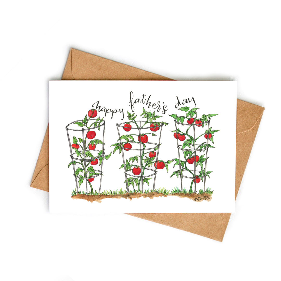 Tomato Plants Father's Day Card for Gardener