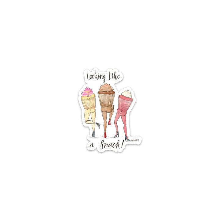 Like a Snack Cupcake Butts Vinyl Sticker