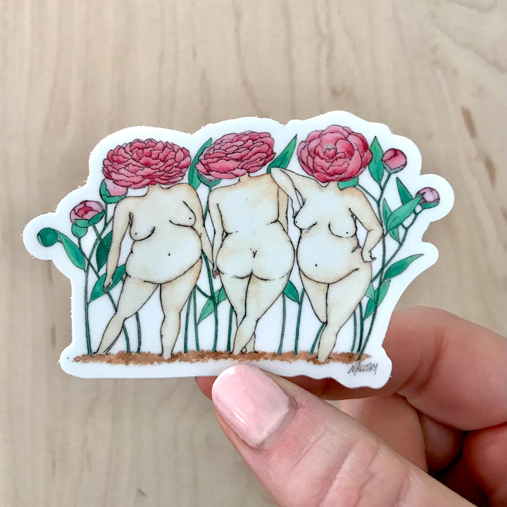 Peony Queens Vinyl Sticker