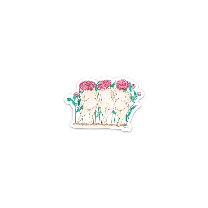 Peony Queens Vinyl Sticker