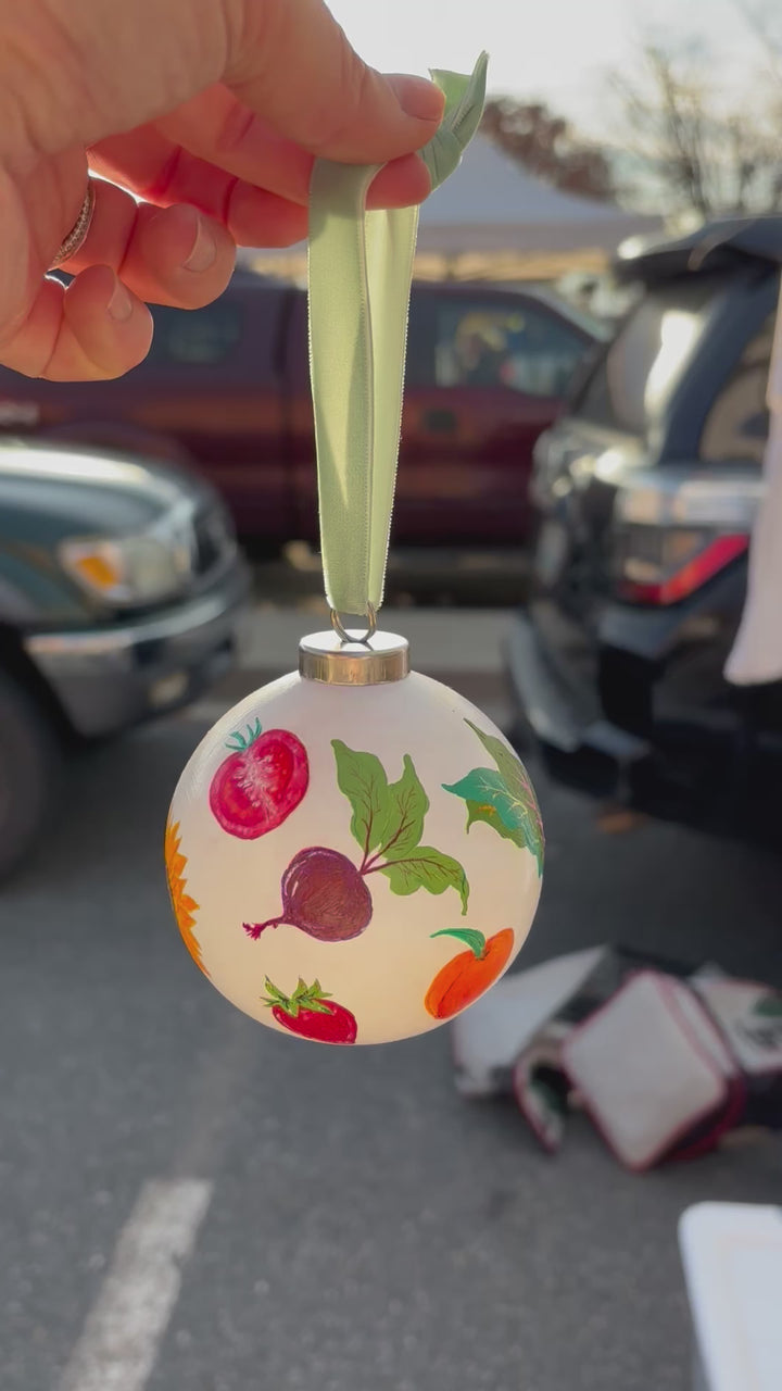 Farmers Market Core Hand-Painted Ceramic Ornament