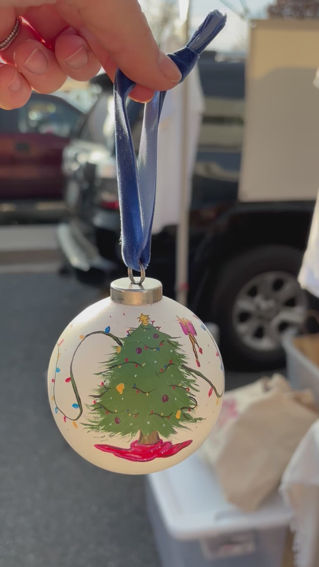Hand-Painted Ceramic Ornament with Funky Gifts