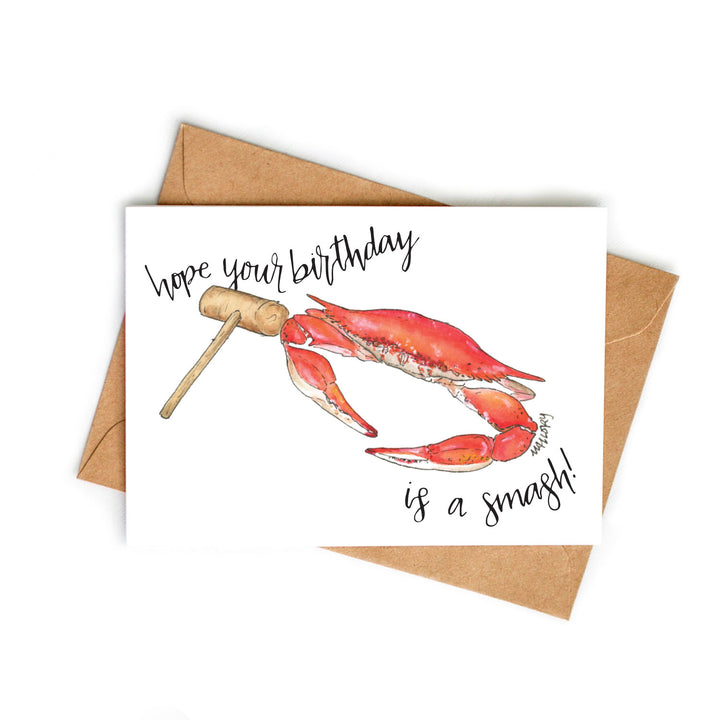 Steamed Crab Birthday Card