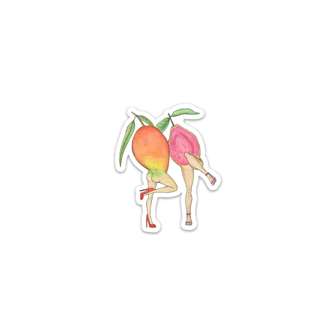 To the Tropics Mango Butt Vinyl Sticker