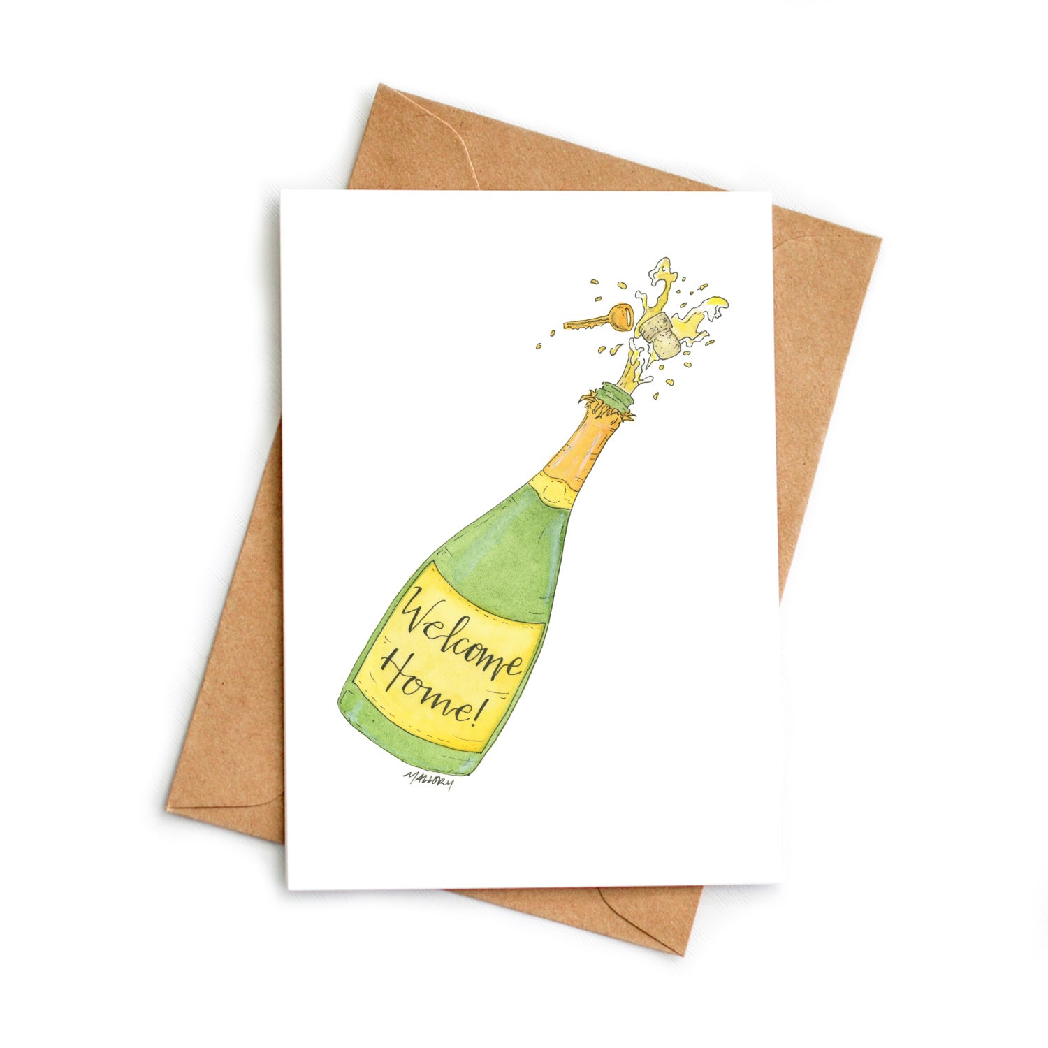 Welcome Home Champagne Card