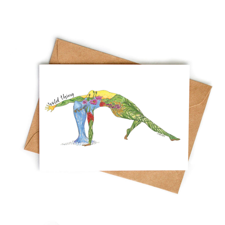 Wild Thing Yoga Greeting Card