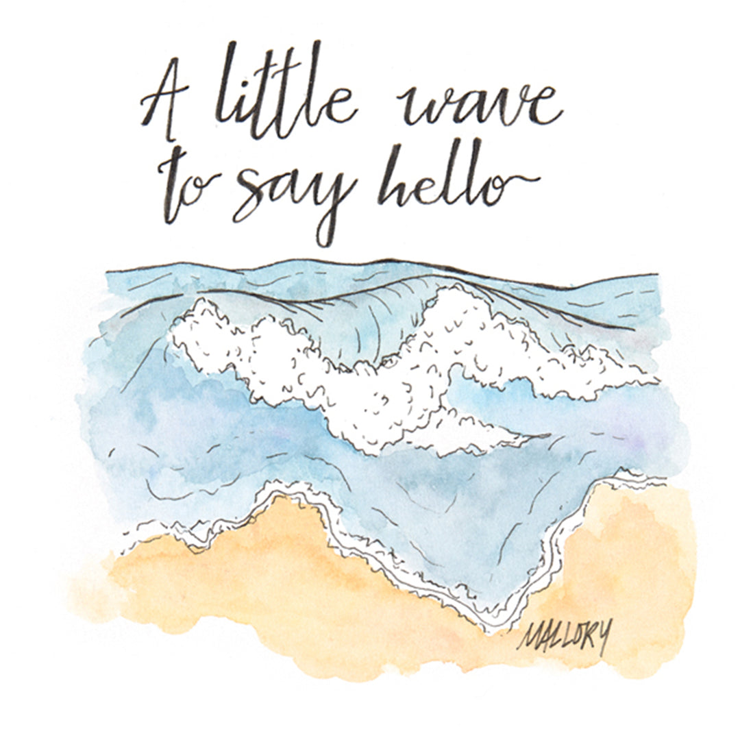 Fun Wave Hello A Little Wave Hello Anytime Greeting Card – Stem and Soul
