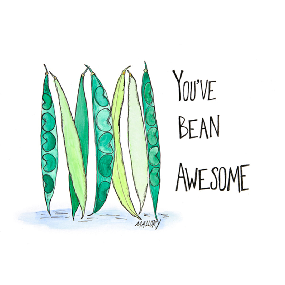 Bean Awesome Punny Thank You Card