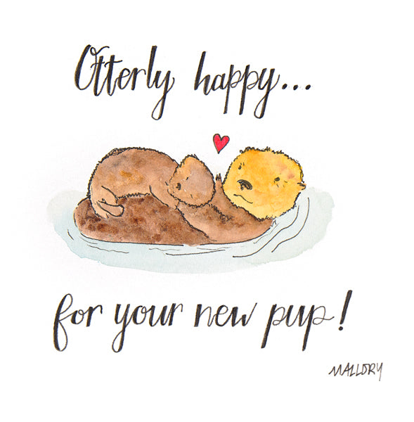 Otterly Happy Baby Card