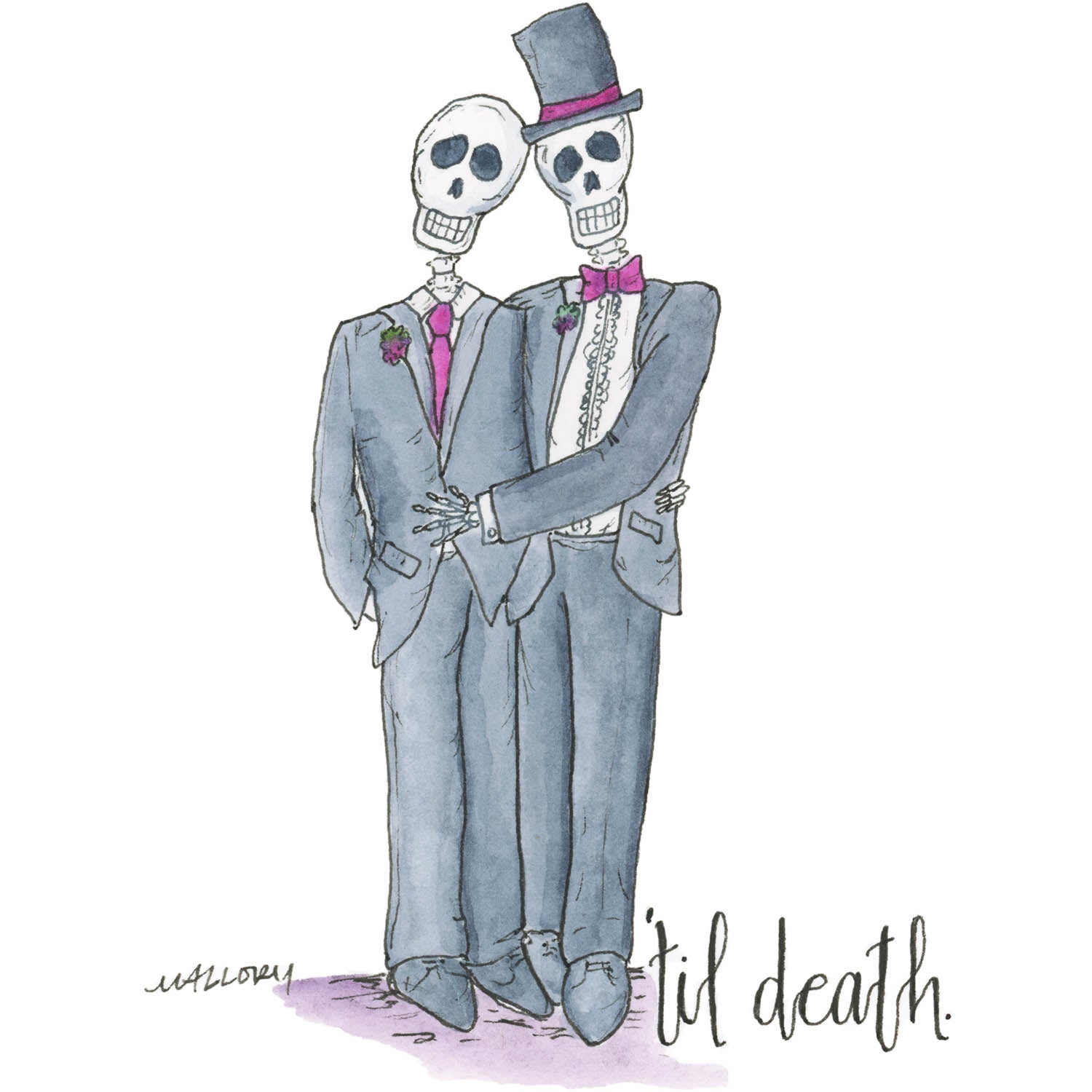 'Til Death Male Couple Wedding Card