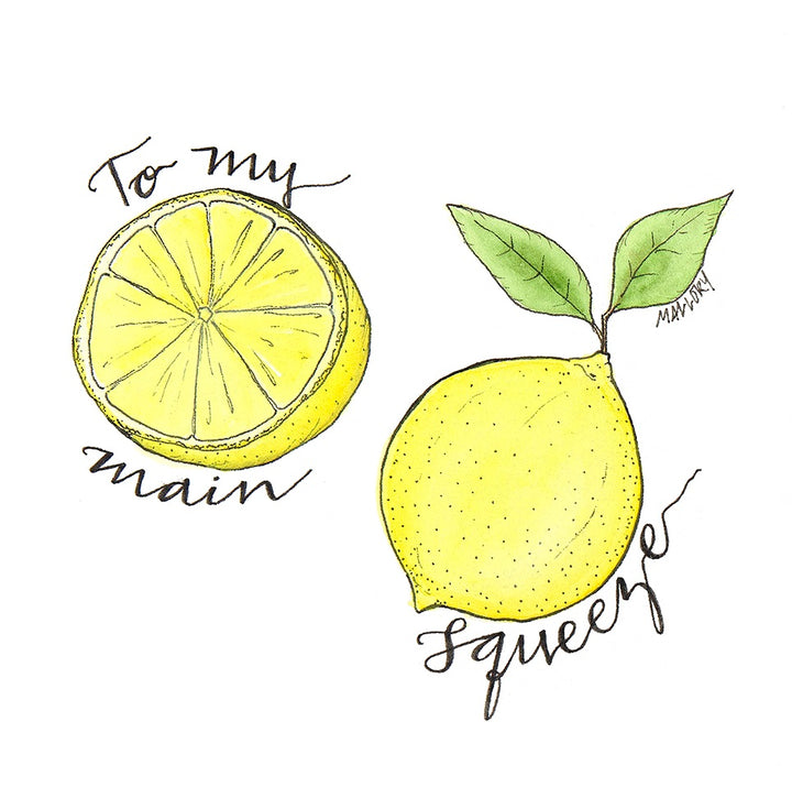 Main Squeeze Cute Lemon Card for Valentine's Day