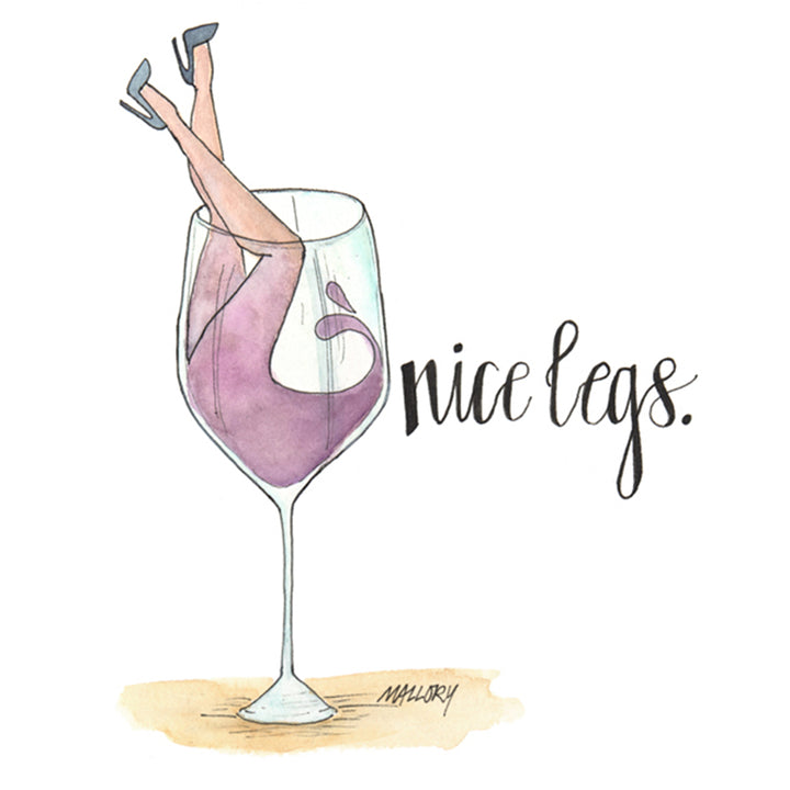 Nice Legs Funny Wine Card