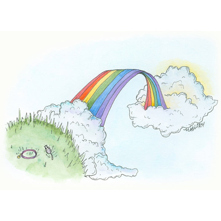 Rainbow Bridge Sympathy Card for Cat Owner