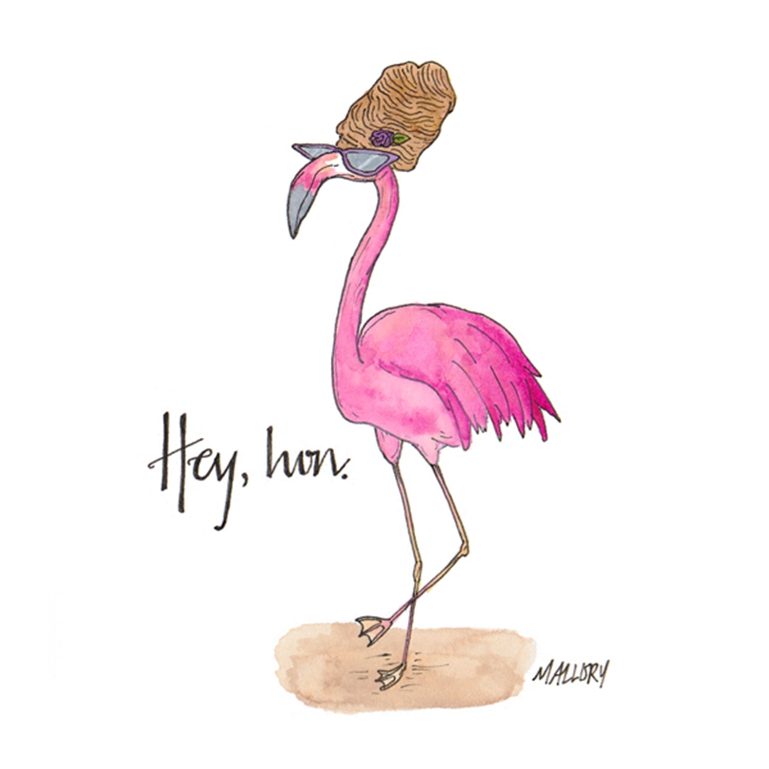 Hey Hon Flamingo Card