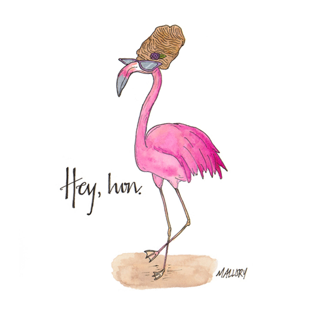 Hey Hon Baltimore Flamingo Card for Friend