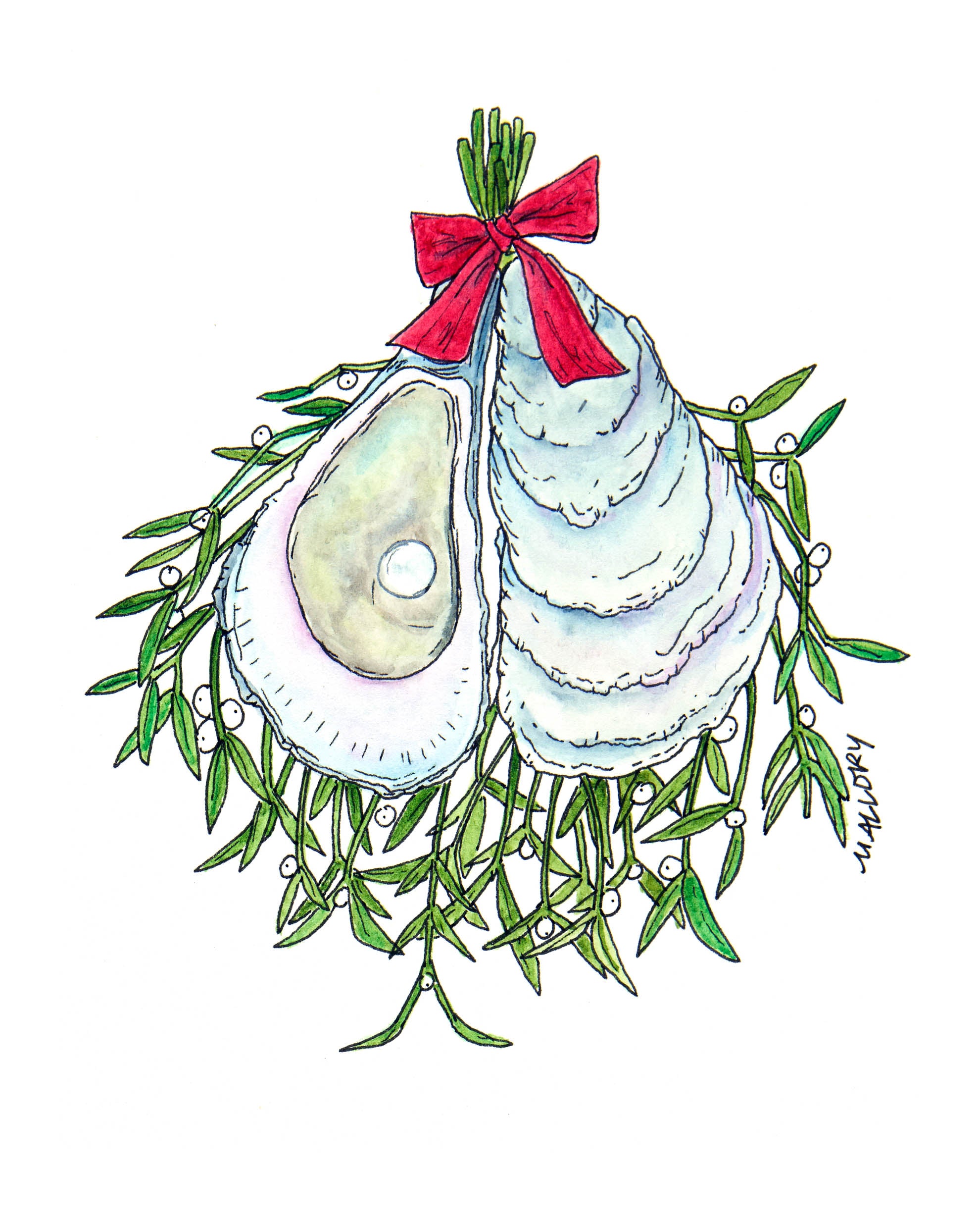 Mistletoe Christmas Card