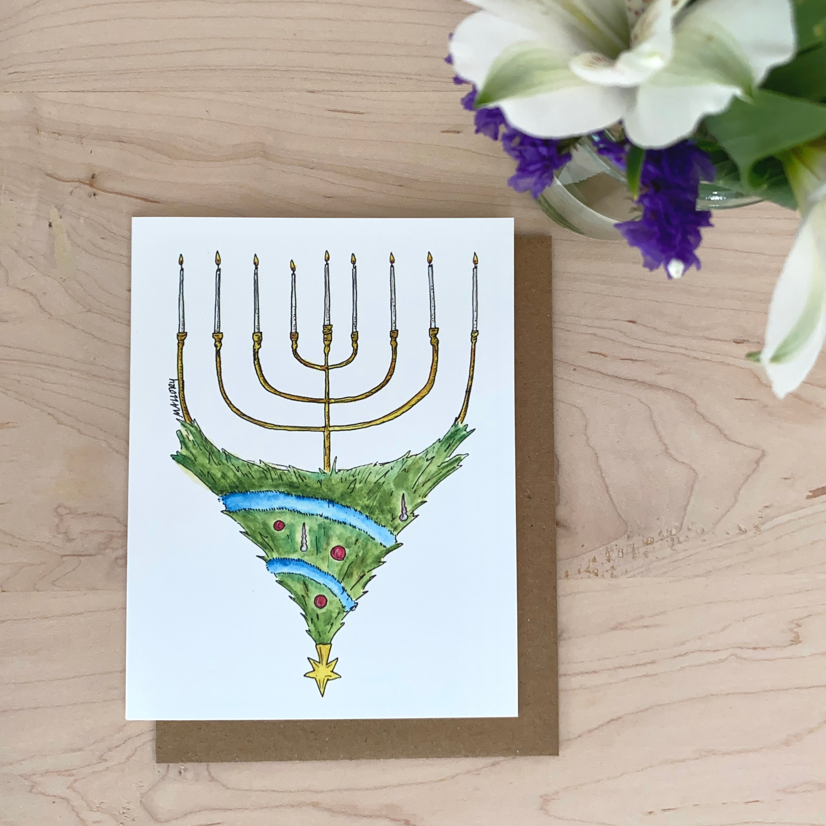 Blended Holiday Hanukkah Card