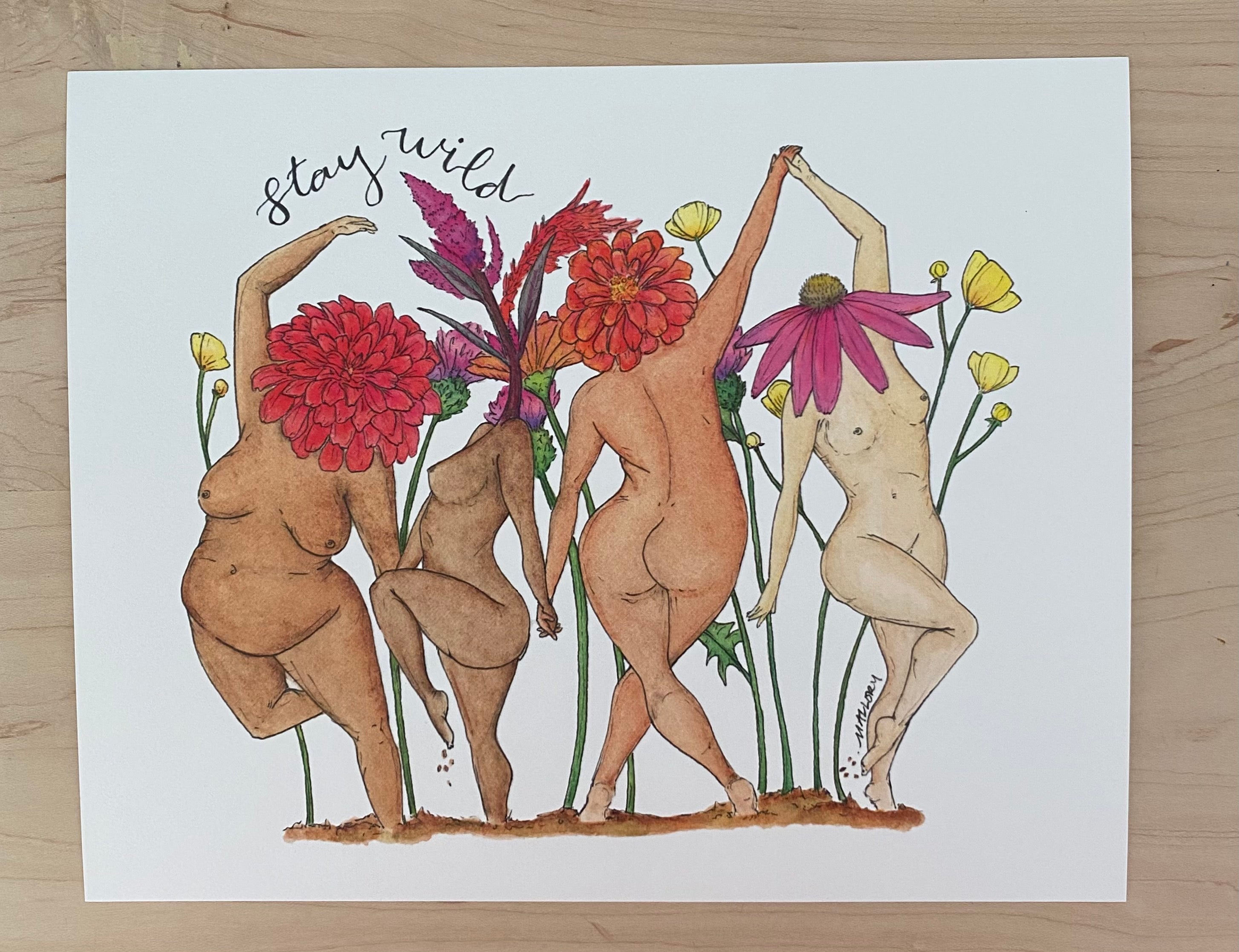 Stay Wild Wildflower Ladies 8x10