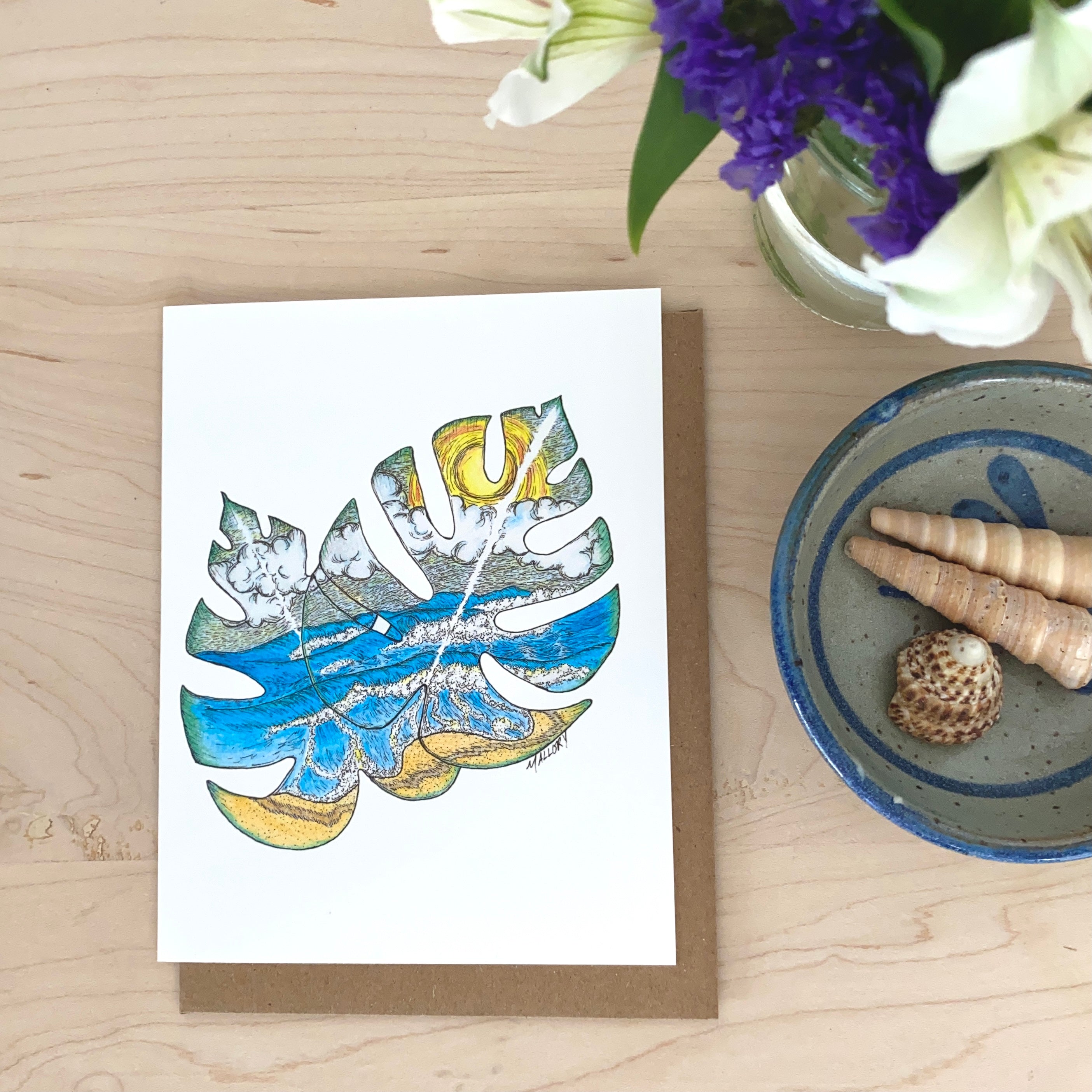 Palm Leaves Watercolor Cards