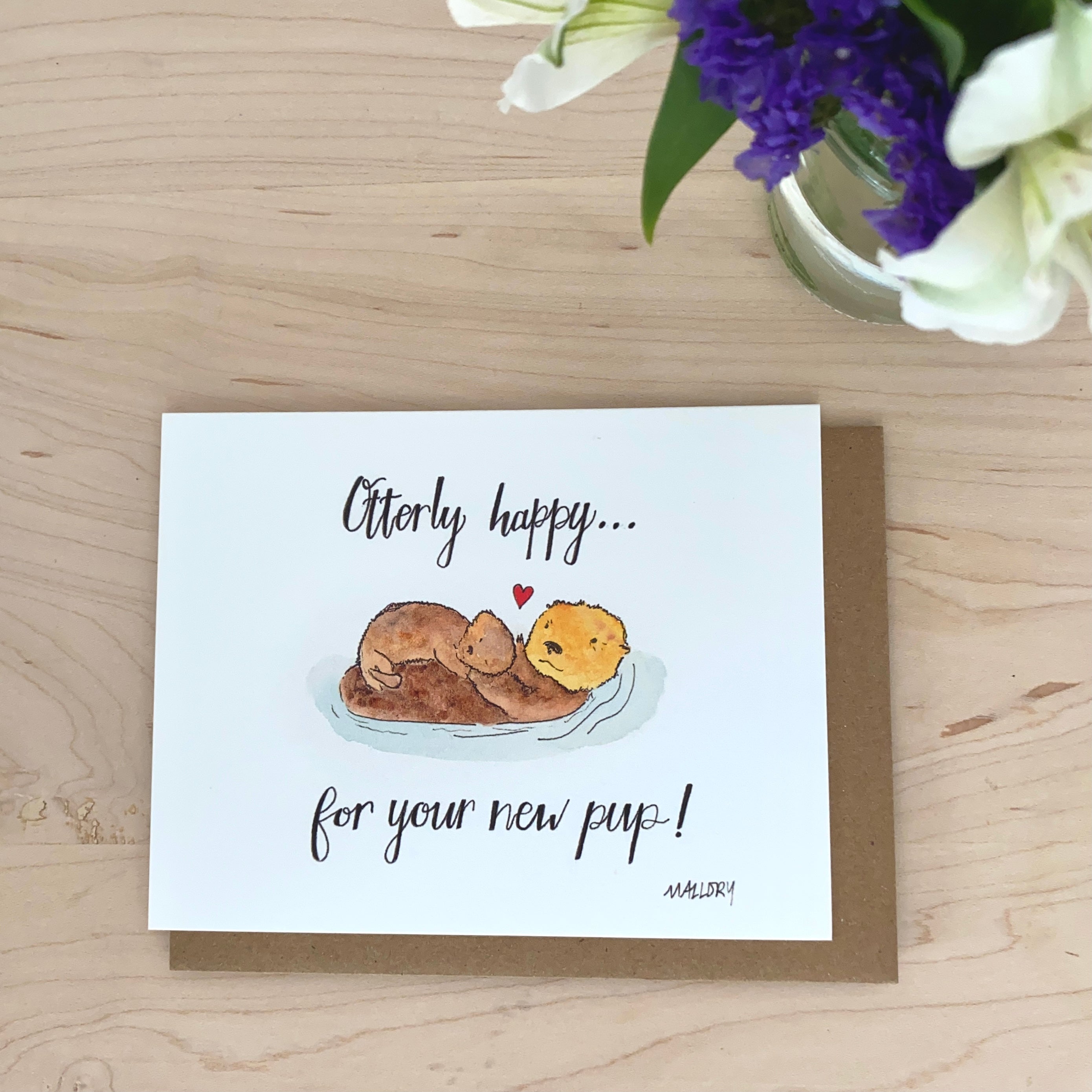 Otterly Happy Baby Card