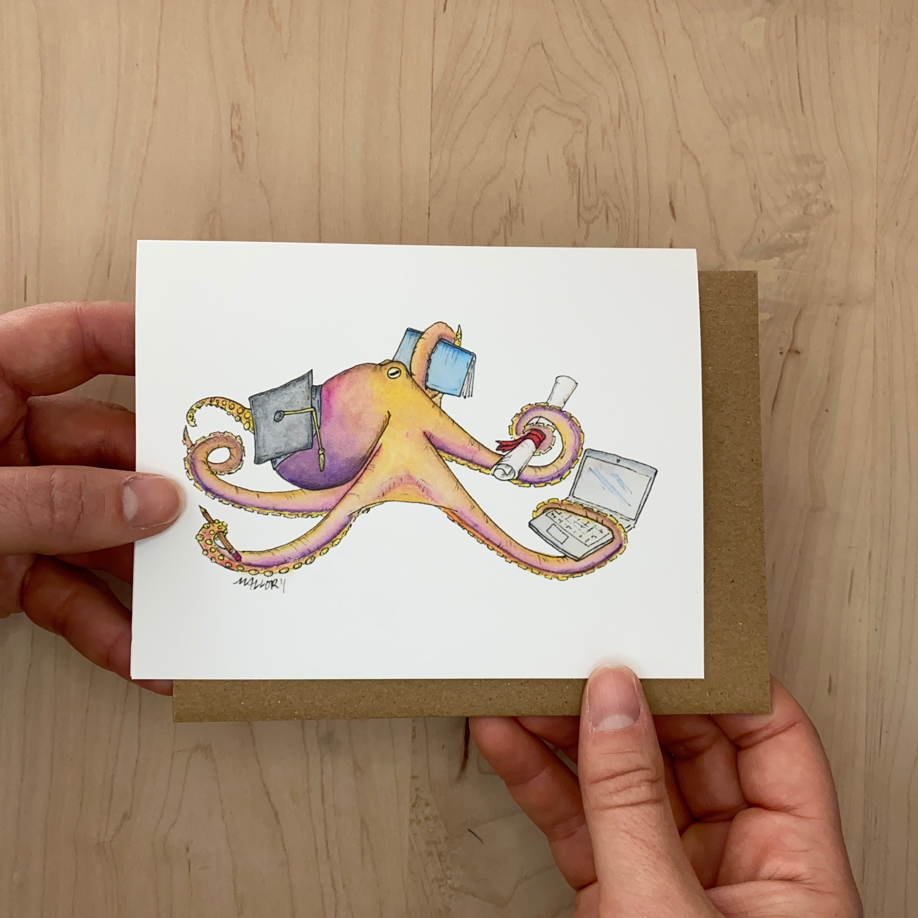 Octopus Graduation Card