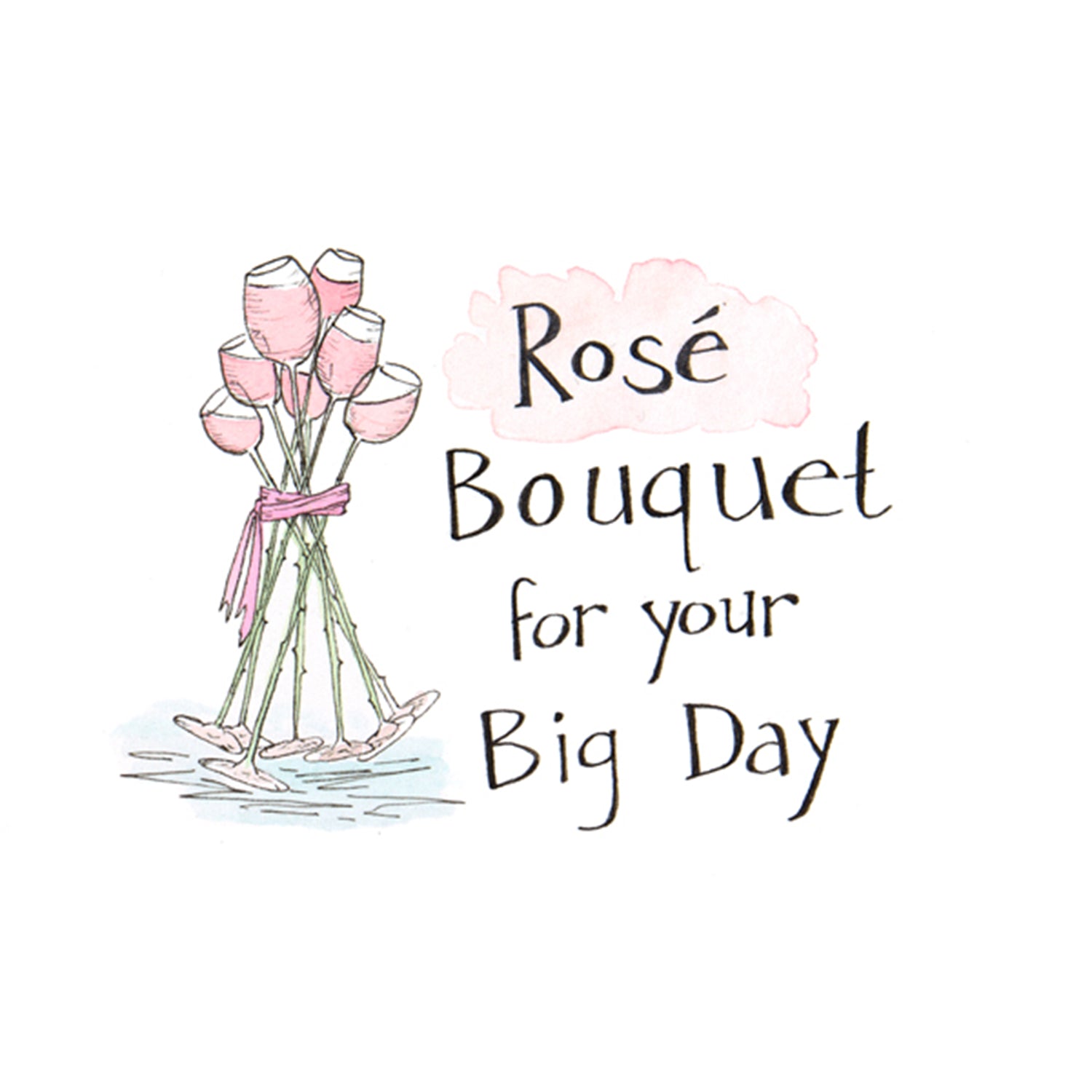 Rosé Bouquet Congratulations Card