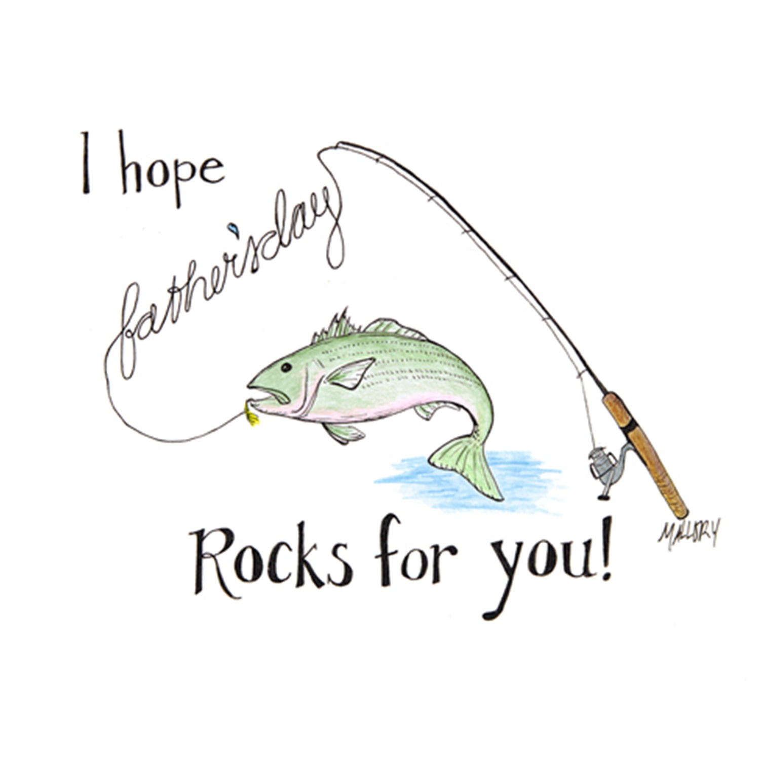 You Rock Stonefly Fly Fishing Card, Fishing Greeting Card, Fishing